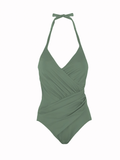 Green Halterneck swimsuit fuller bust