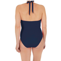 Navy Blue Halterneck Swimwear