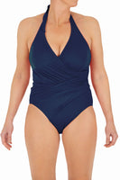 Navy Blue Halterneck Swimwear