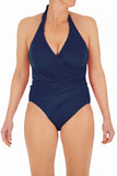 Navy Blue Halterneck Swimwear