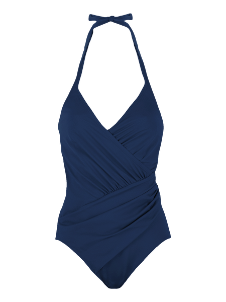 Navy Blue Halterneck Swimwear